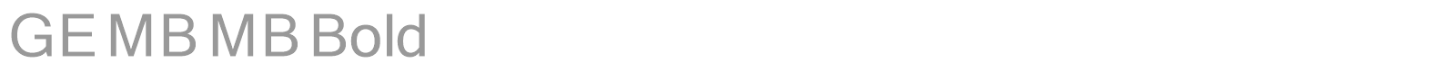 GE MB MB Bold font preview